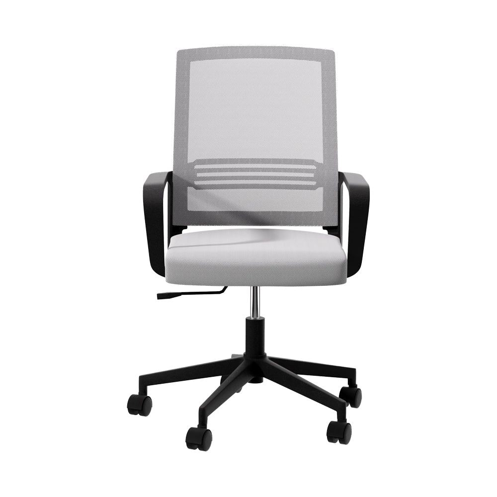 Ergonomic Mesh Office Chair - Adjustable Mid Back Computer Gaming Desk Chair for Work & Study - Grey - Perfect for Home Office, Gaming Setup & Workspace