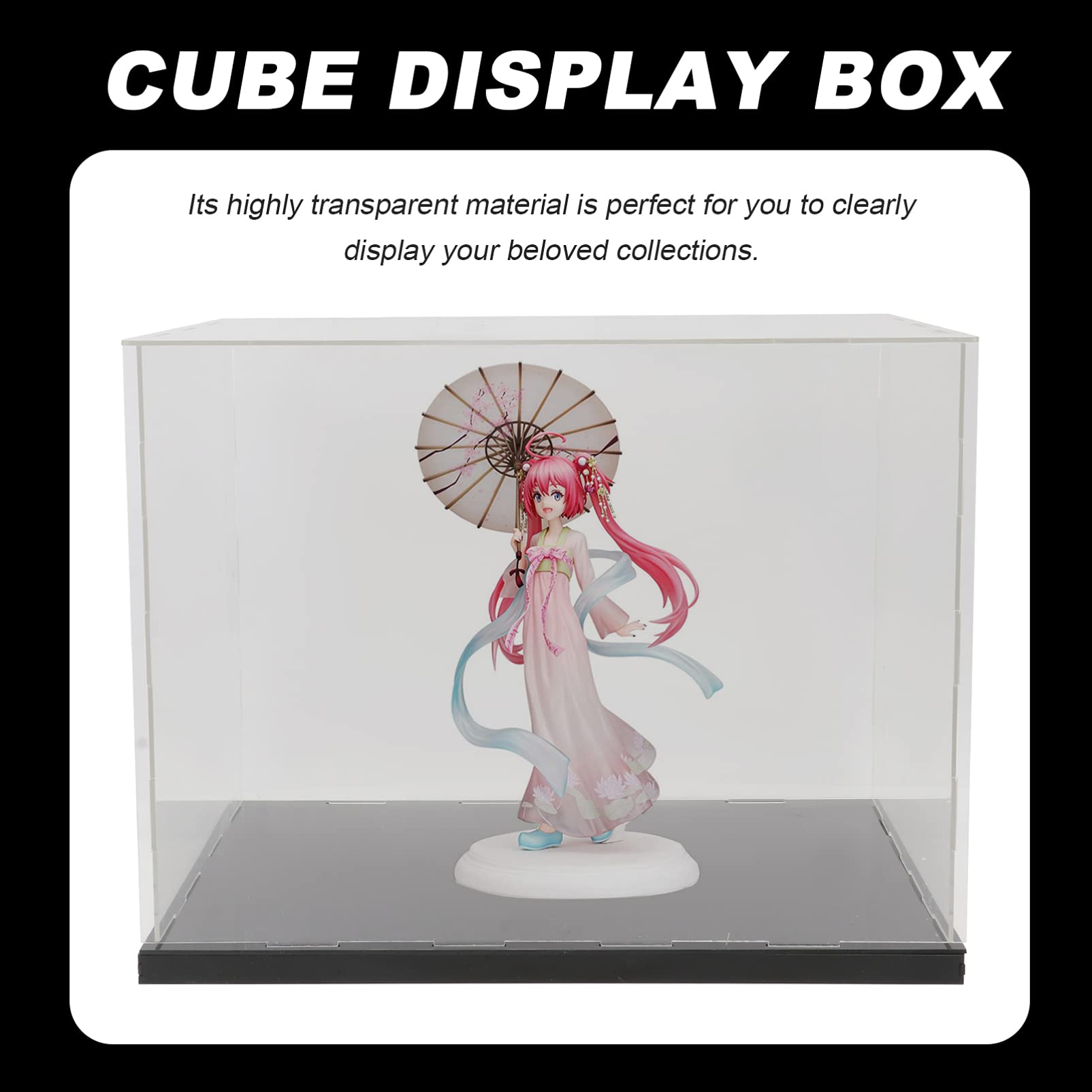 1pc Clear Acrylic Display Case - Glass Doll, Baseball, Terrarium & Model Showcase with Cover | Desktop Storage Box for Collectibles & Home Decor