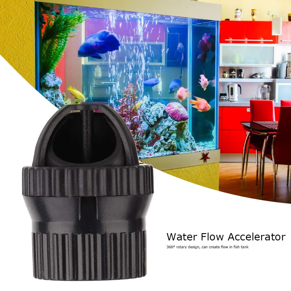 GLOGLOW 360 Degree Auto Rotating Aquarium Water Accelerator - Fish Tank Circulation Pump with Flo Rotating Water Deflector (25mm) - Perfect for Freshwater & Saltwater Tanks, Enhances Oxygenation & Water Flow
