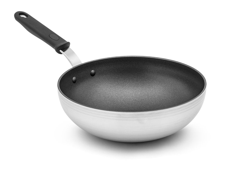 Vollrath 11-Inch Non-Stick Aluminum Wok with SteelCoat x3 Coating - Professional Restaurant-Grade Stir Fry Pan for Asian Cooking, Home Chefs & Commercial Kitchens