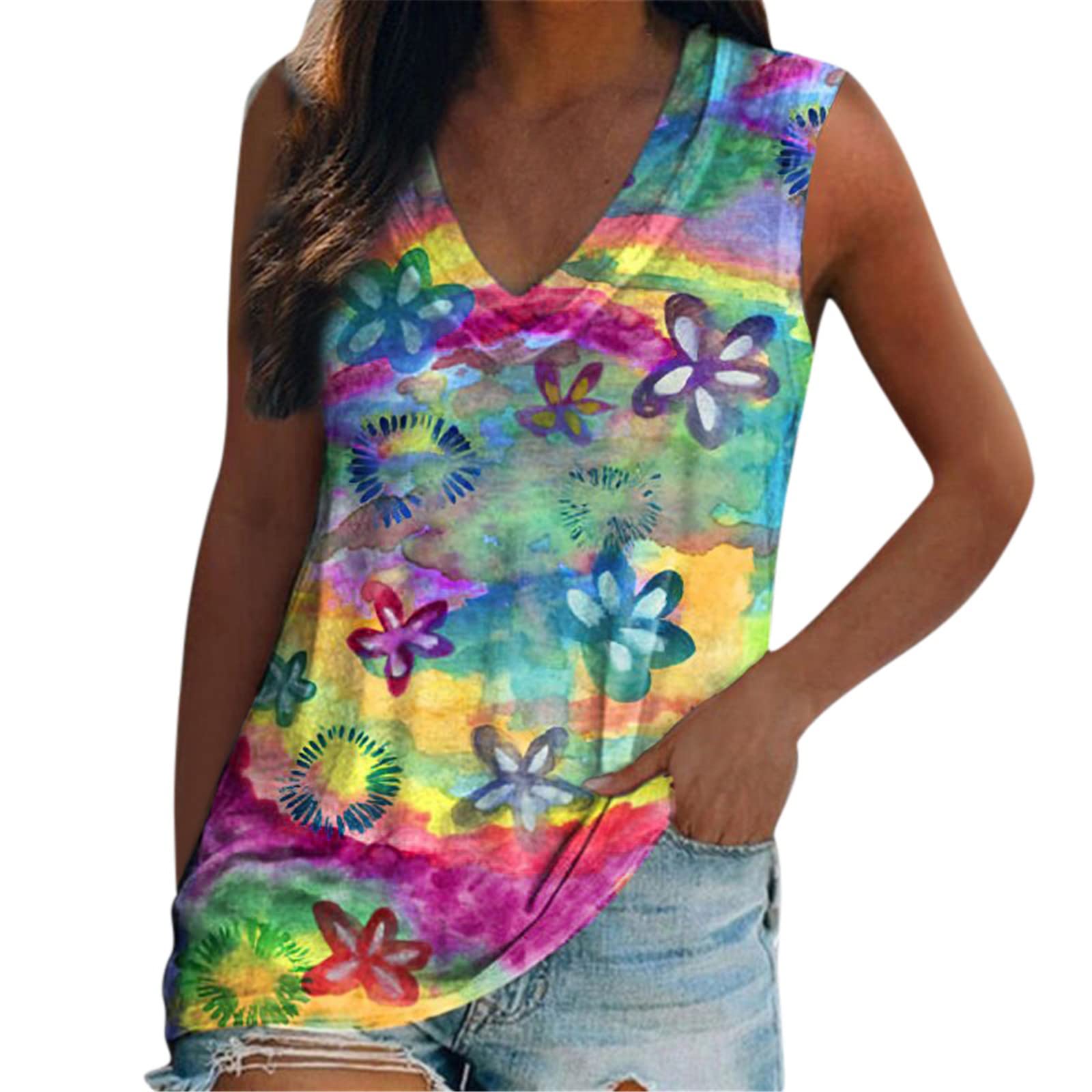 Women's Summer Tops Casual Sexy Beach Tank Tops - Loose Fit Comfortable Fashion Shirts for Outdoor, Vacation & Daily Wear