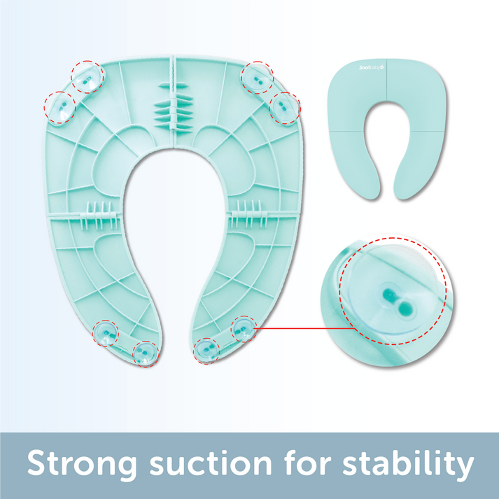 Jool Baby Folding Potty Seat with Travel Bag - Portable Toddler Training Toilet for Boys & Girls - Ideal for Home, Travel, and Outdoor Use