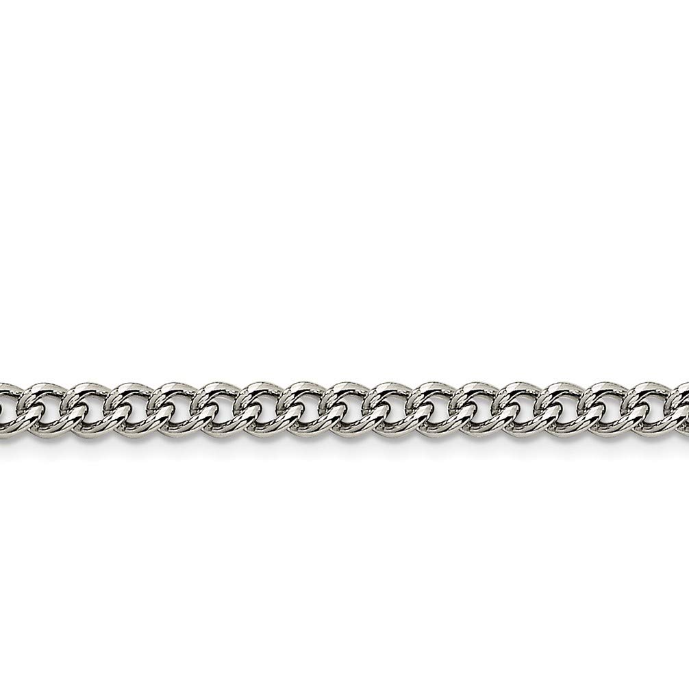 5.3mm Stainless Steel Round Curb Chain Necklace for Men & Women - 22