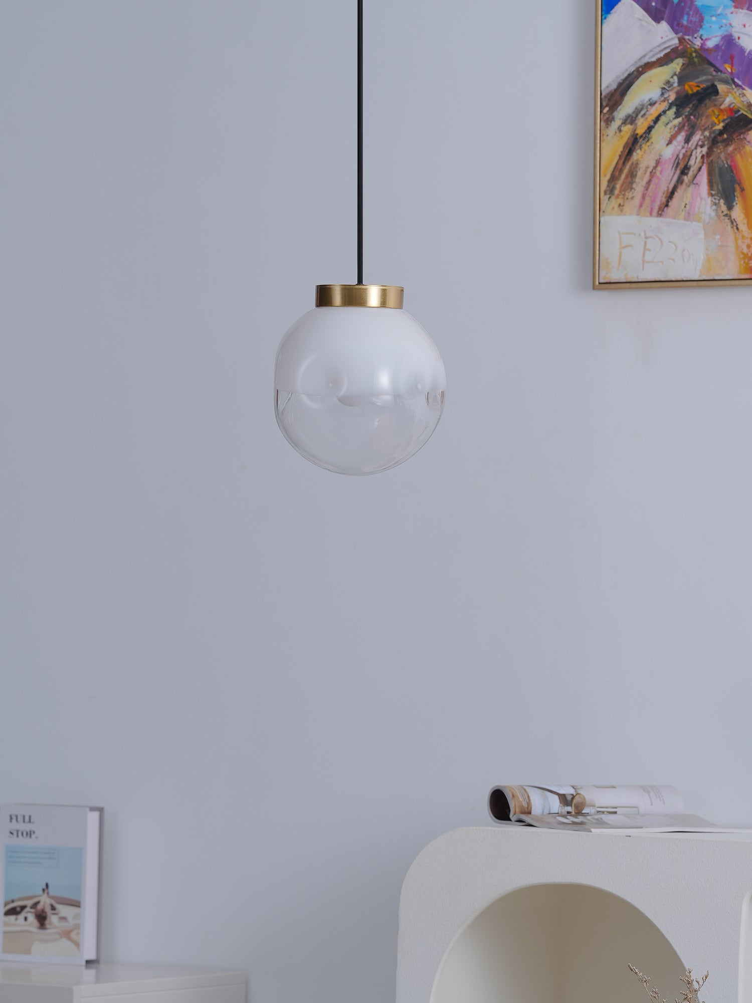 Ecar Pendant Lamp - Modern Hanging Light Fixture for Living Room, Bedroom & Kitchen - Energy Efficient LED Ceiling Light with Adjustable Height