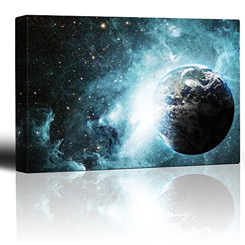Planet Earth on Teal Galaxy