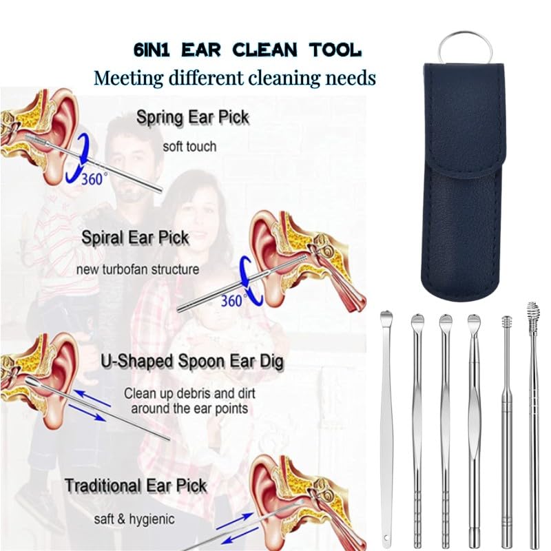 20 Pack Ear Cleaning Kit - Safe & Easy Ear Wax Removal Tool with Gift Box - Perfect for Home, Travel & Personal Hygiene Care