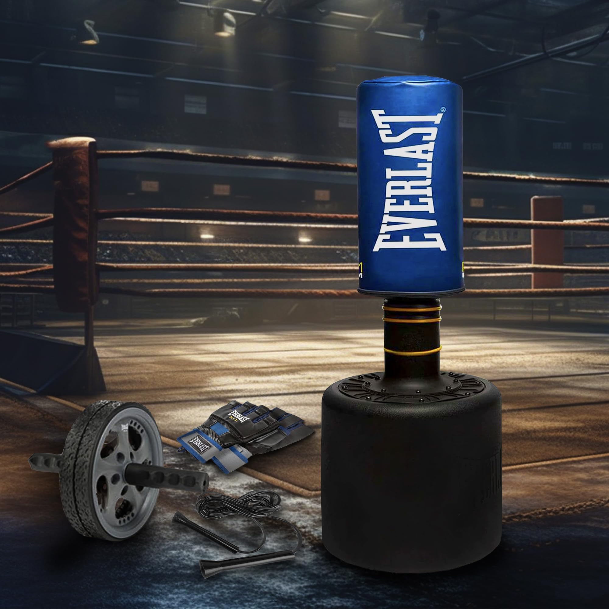 Everlast P00002200 Powercore Free Standing Heavy Bag - Professional Grade Punching Bag for Boxing, MMA, and Home Gym Workouts - Perfect for Strength Training, Cardio, and Fitness Enthusiasts
