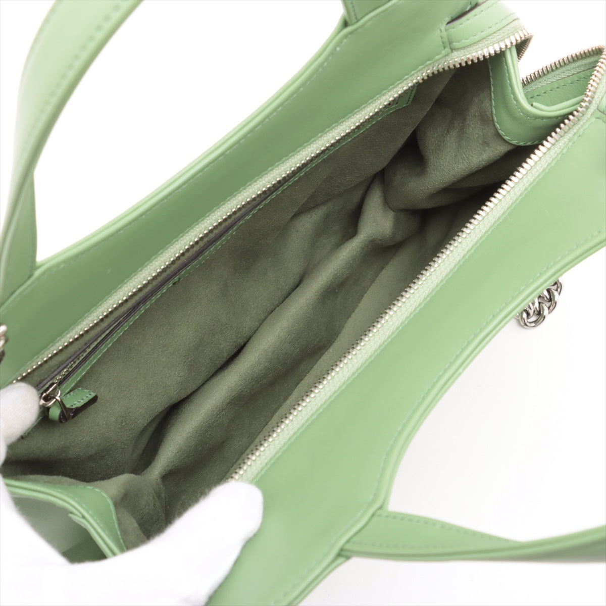 Gucci Petite GG Small Tote Bag in Light Green - Premium Leather Crossbody Handbag for Women | Perfect for Work, Travel & Everyday Use