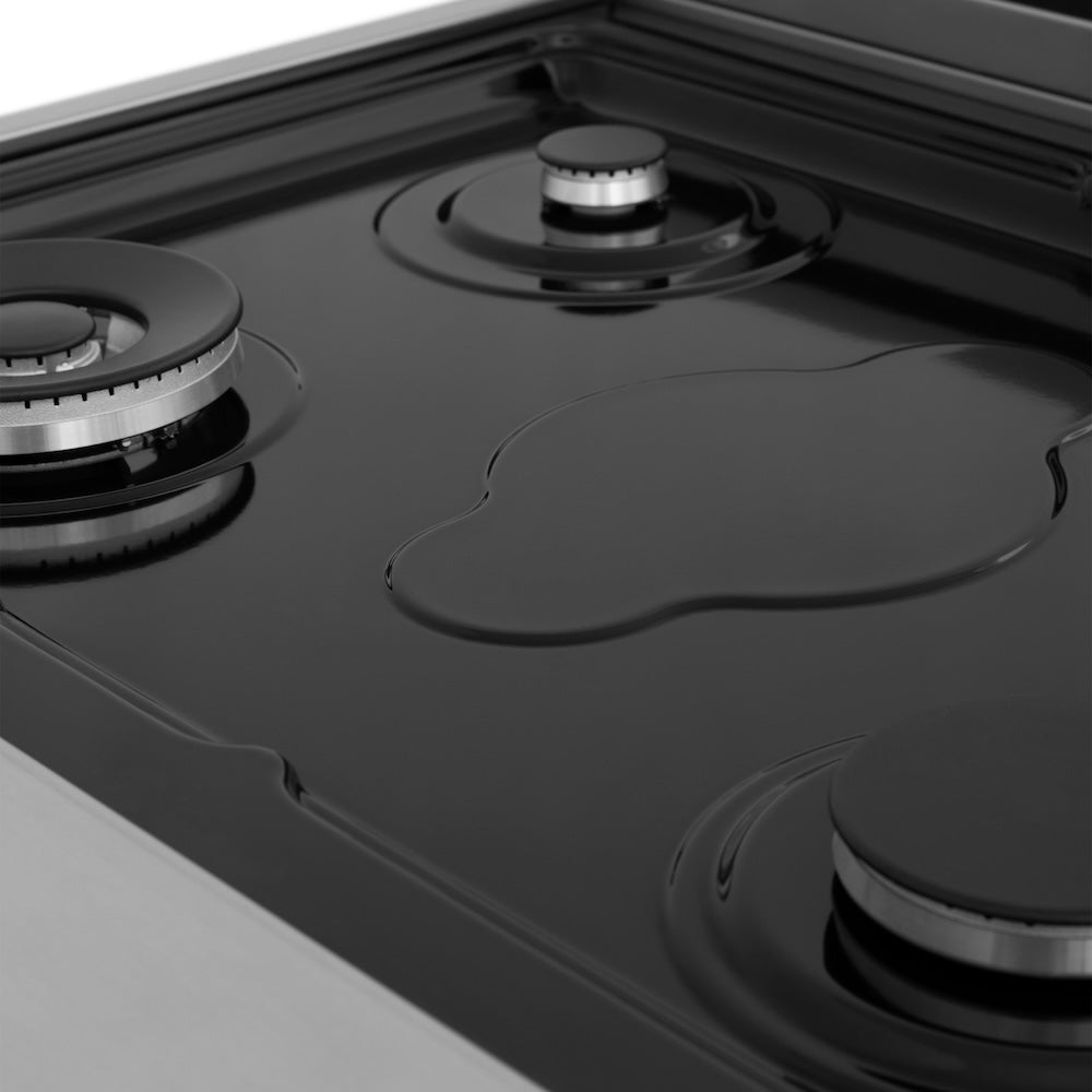 ZLINE 30 Inch Stainless Steel Gas Rangetop with 4 Burners & Porcelain Cooktop - Includes Griddle (RT GR 30) - Perfect for Home Kitchens, Restaurants & Outdoor Cooking