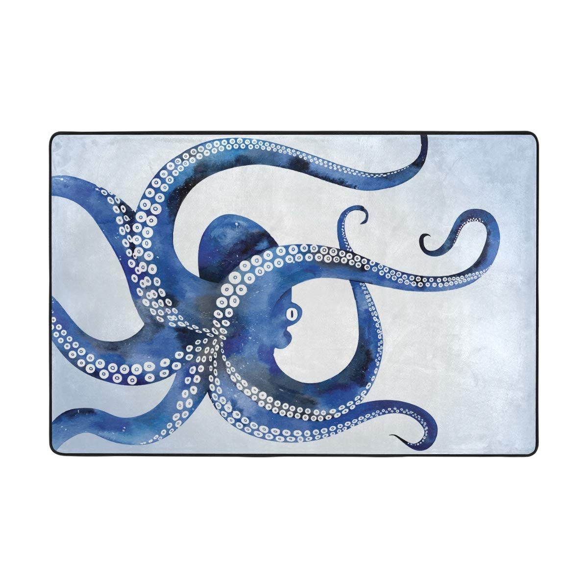 ALAZA Non-Slip Octopus Doormat - 24x36 Inch Washable Indoor/Outdoor Entrance Mat with Blue Marine Kraken Design - Perfect for Front Door, Bathroom & Patio Floor Protection