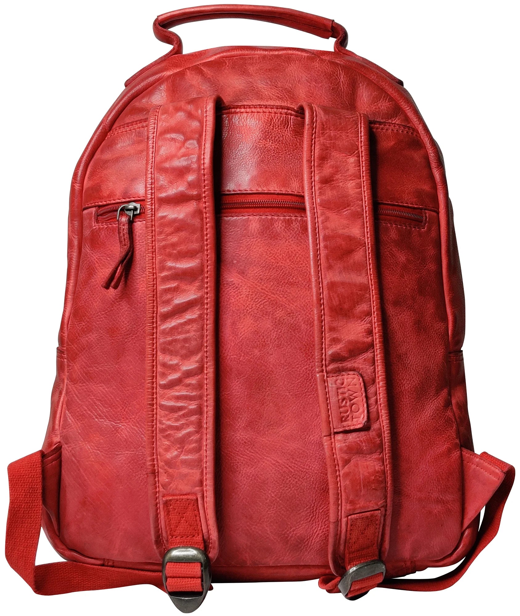 Premium Genuine Leather Laptop Backpack for Women - Cherry Red - 15.6 Inch Business Travel & Work Commuter Bag - Stylish Office & College Backpack for Professionals & Students