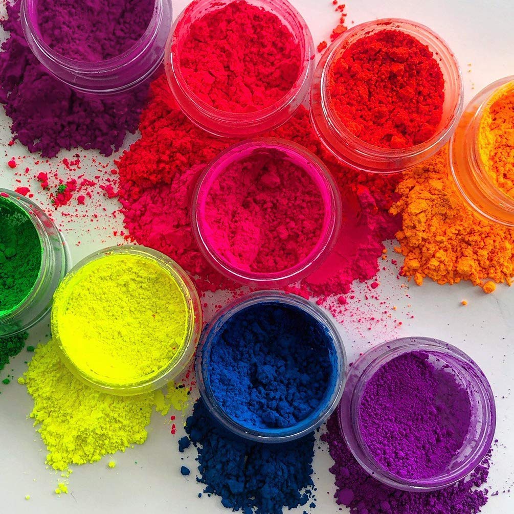 12 Color Pigment Nail Powder Set - Vibrant Fluorescent Nail Art & Eye Makeup Pigments for Professional Salon & DIY Manicure