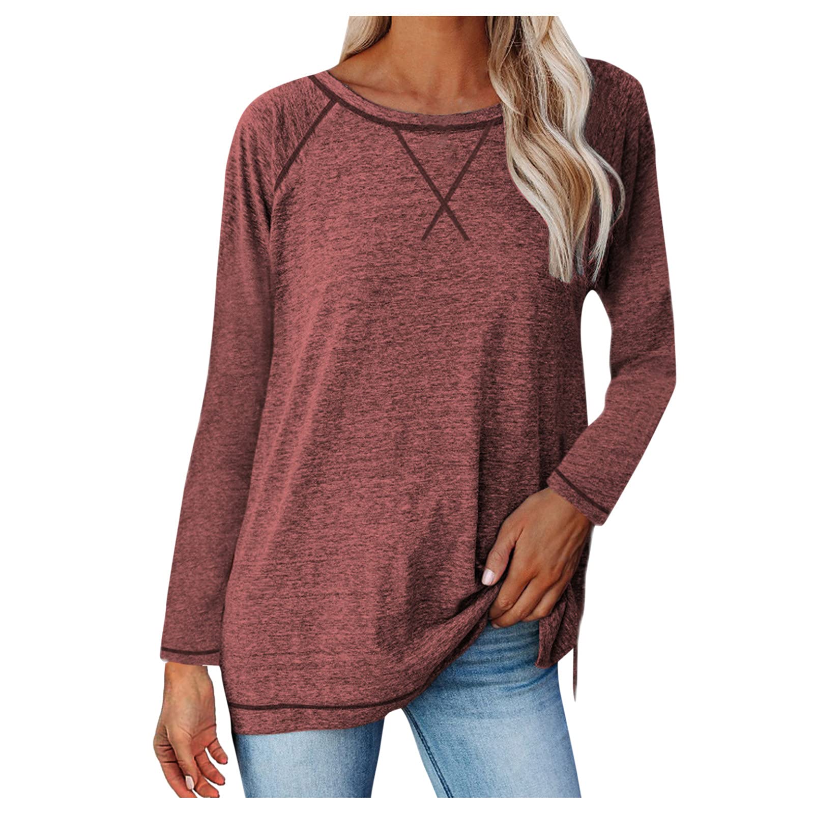 Women's Casual Long & Short Sleeve Crewneck T-Shirts - Summer Blouses & Tops for Everyday Wear - Office, Weekend & Outdoor Activities