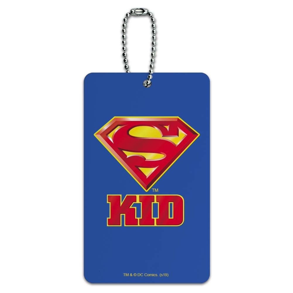 Superman Logo Kids Luggage Tag - Durable Carry-On ID Tag for Suitcases & Backpacks - Perfect for Travel, School & Gift Giving