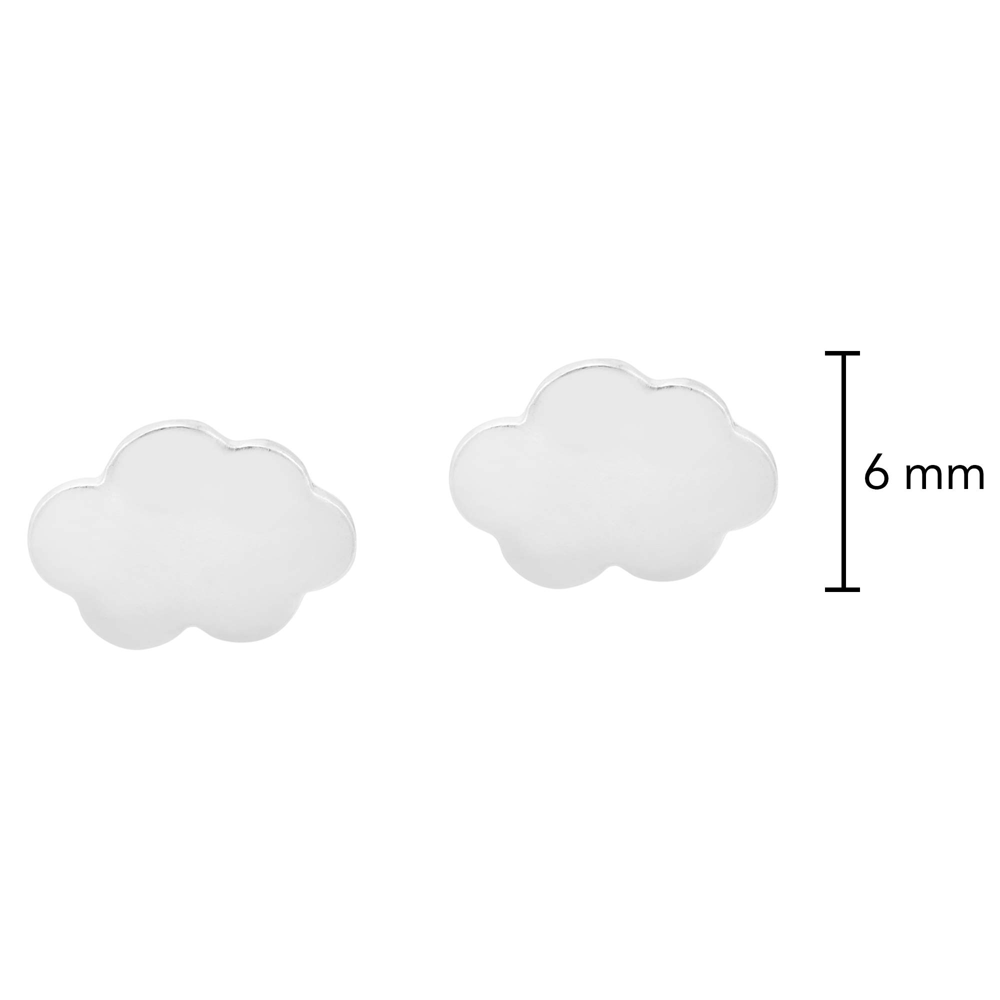 AeraVida Dreamy Little Cloud Puff .925 Sterling Silver Stud Earrings for Women | Hypoallergenic Cute Cloud-Shaped Jewelry | Perfect Gift for Birthday, Anniversary & Everyday Wear
