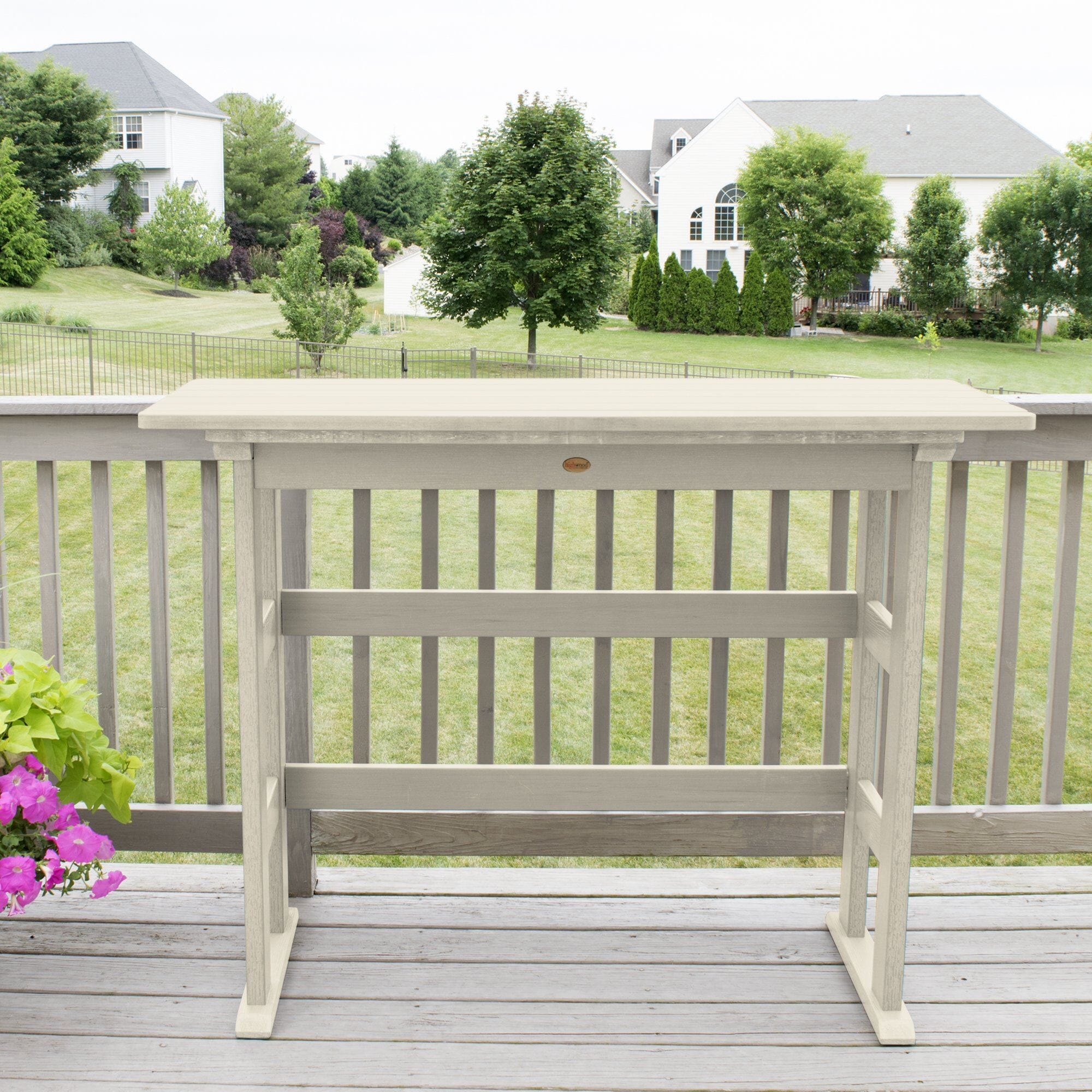 Refurbished Lehigh Bar Height Balcony Table - Outdoor Bistro Set for Patio, Deck & Small Spaces - Perfect for Coffee, Dining & Relaxing