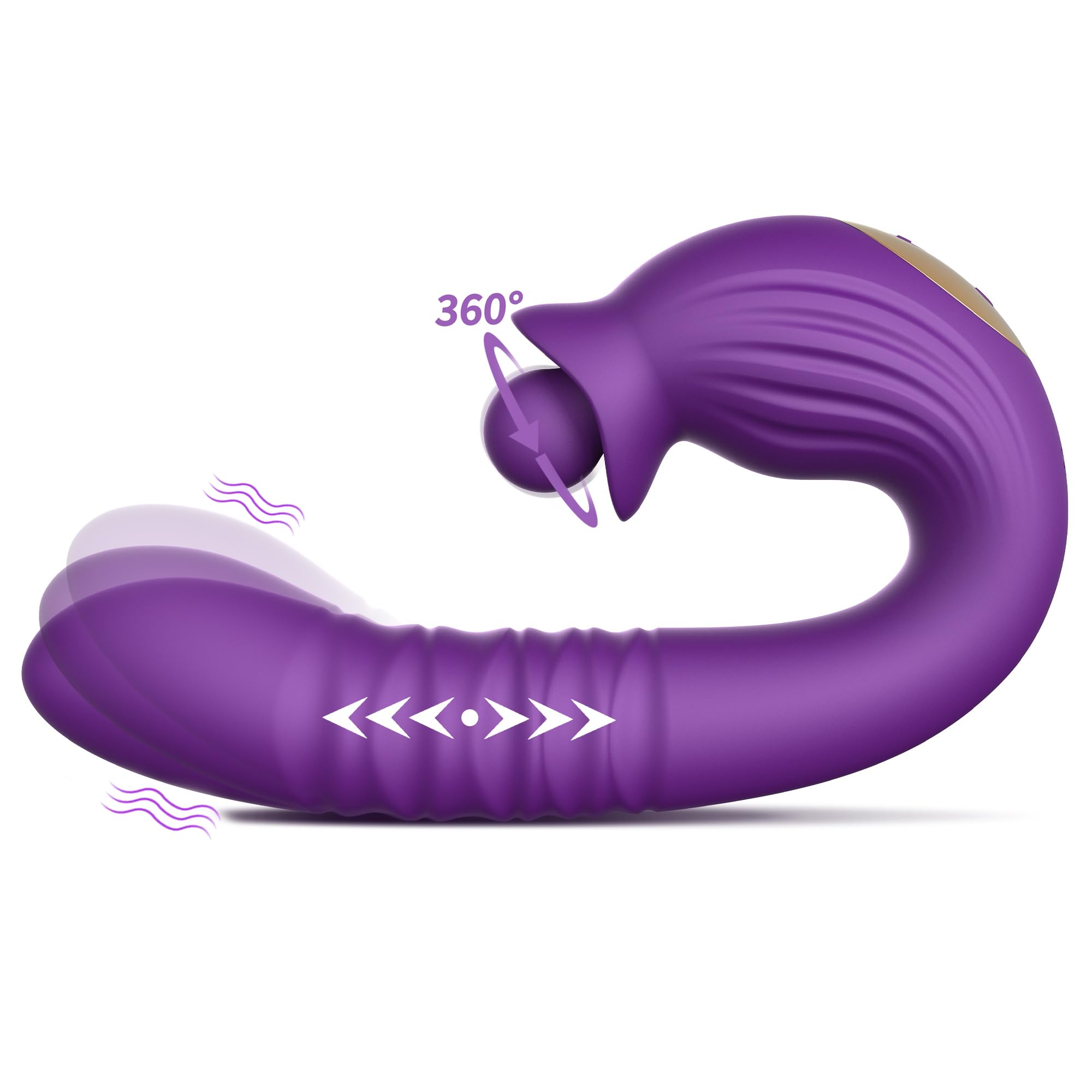 Tracy's Dog 4-in-1 G Spot Vibrator & Clitoral Stimulator for Women - 10 Thrusting, 3 Licking & 10 Vibration Modes, Adult Sex Toy for Solo Play & Couples Pleasure - Perfect for Intimate Moments & Spicing Up Relationships