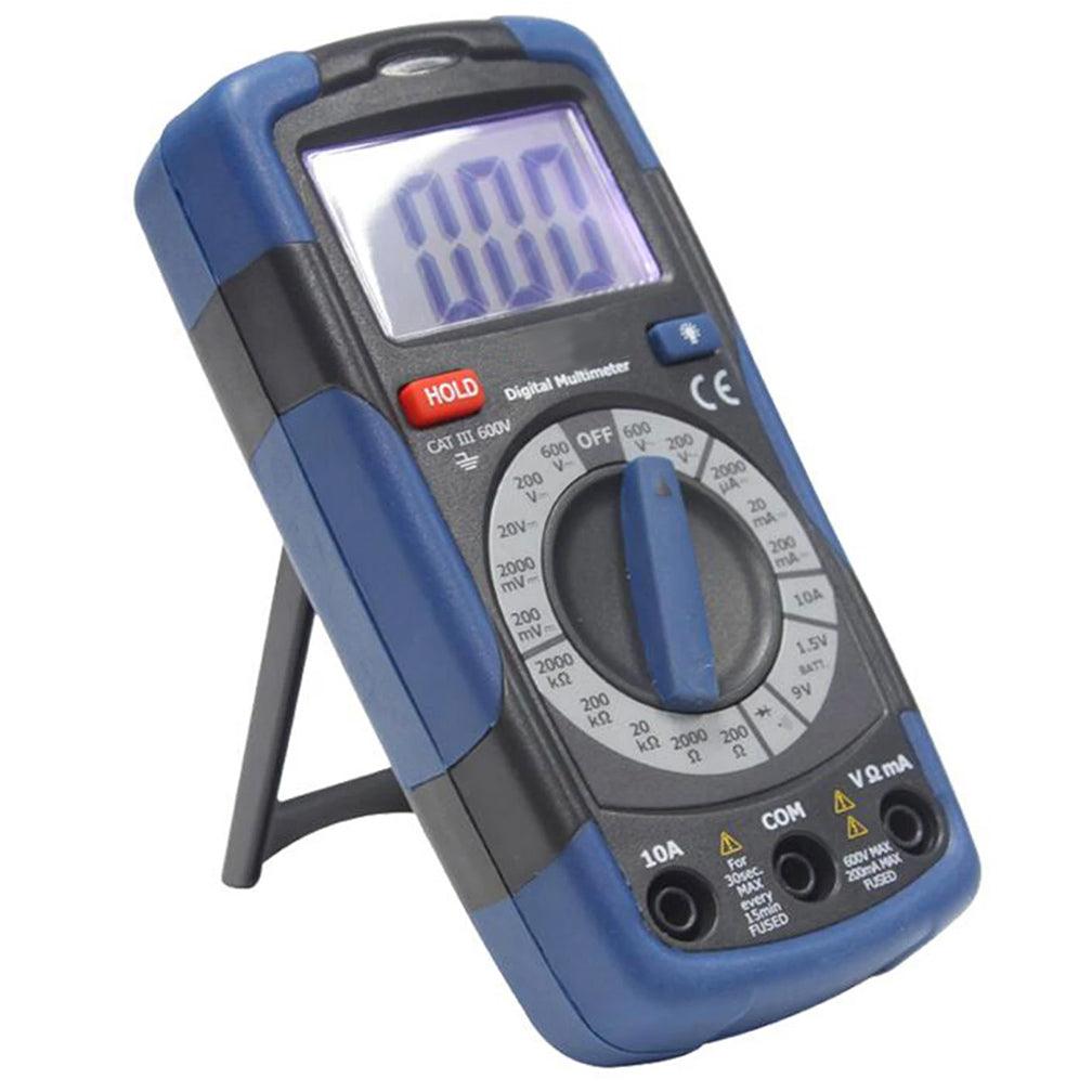Compact Digital Multimeter - Professional Handheld Voltage Tester for Home, Car & Electronics Repair | Measure AC/DC Voltage, Current & Resistance | Perfect for Electricians, DIY & Automotive Use