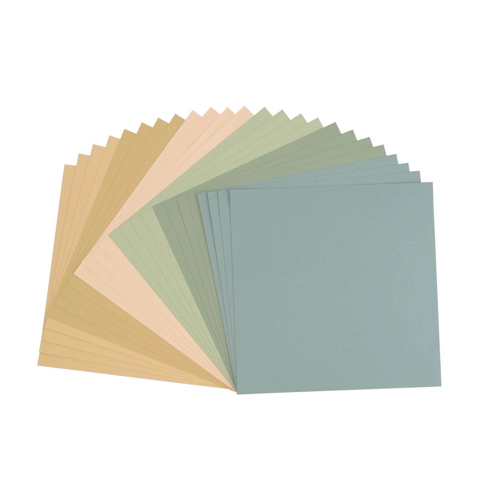 Vaessen Creative Florence Textured Cardstock Paper - Beach Tones, 216 GSM, 12x12 Inches (30.5x30.5cm), 24 Sheets for Scrapbooking, Card Making, Die Cutting | Premium Craft Paper for DIY Projects, Wedding Invitations, Home Decor & Paper Crafts