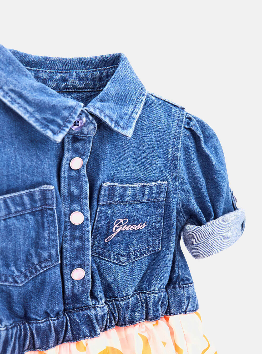Blue Denim & Heart Print Baby Dress with Panties Set (3-18 Months) - Cute Outfit for Girls, Photo Shoots & Special Occasions
