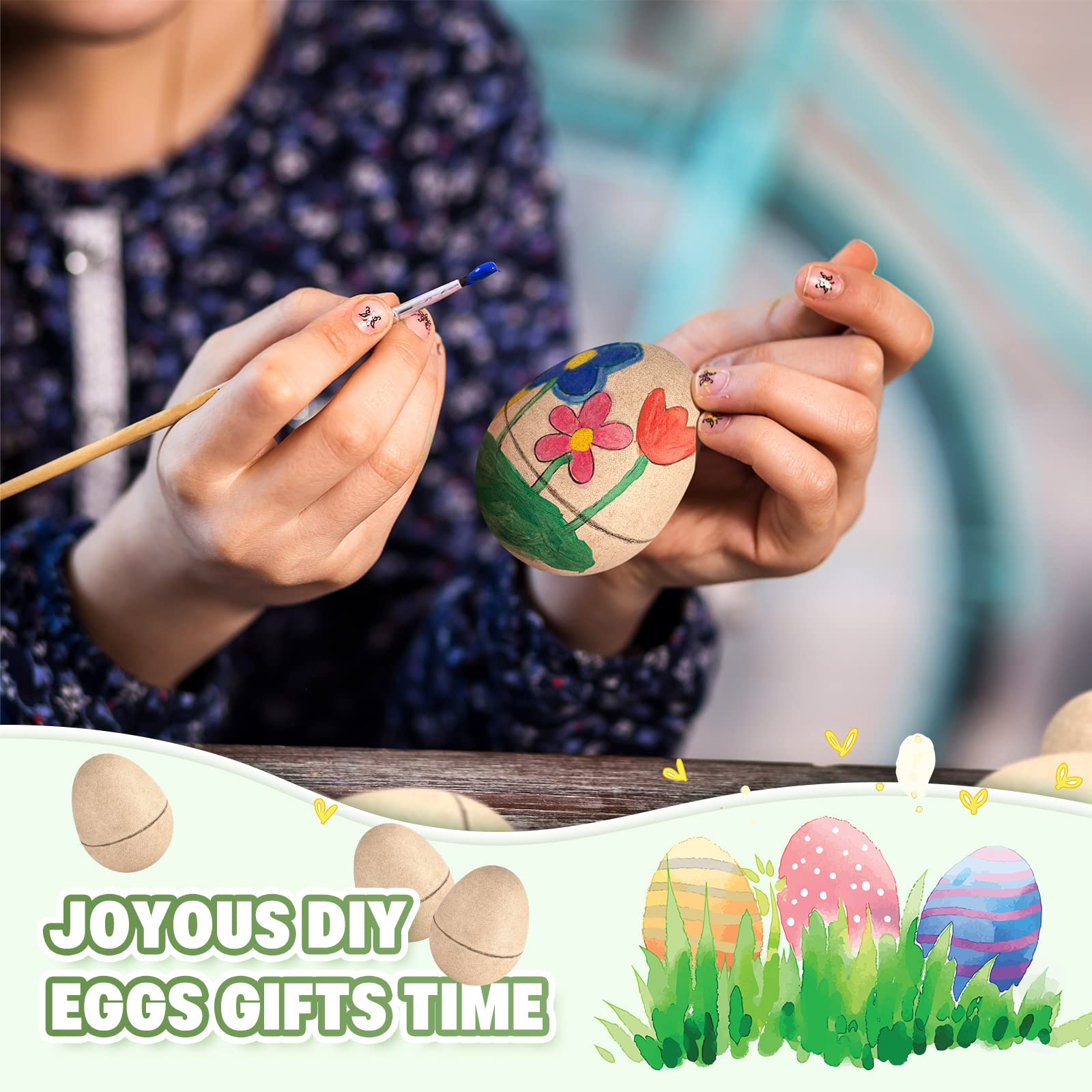 200-Piece DIY Paper Mache Easter Eggs Bulk - 2.95