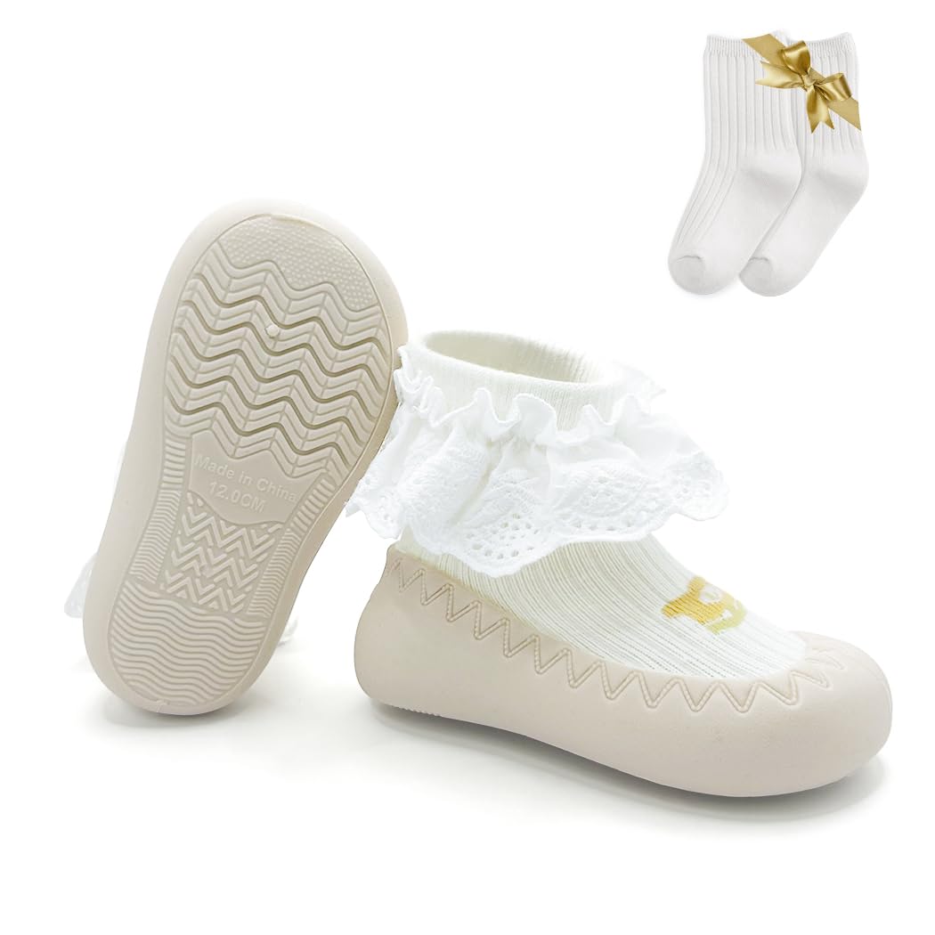 **Adorable Baby Walking Shoes for Girls - Soft Non-Slip Rubber Sole First Walkers | Cartoon Infant Sneakers for Indoor & Outdoor Play**