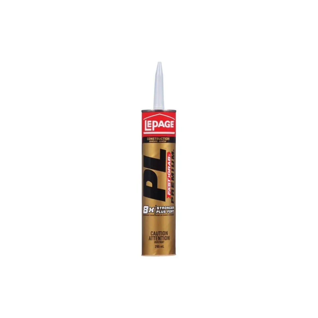 PL Premium Fast Grab Construction Adhesive - High Strength Bonding for Wood, Drywall, Concrete & More - Perfect for Home Repairs, DIY Projects & Professional Construction