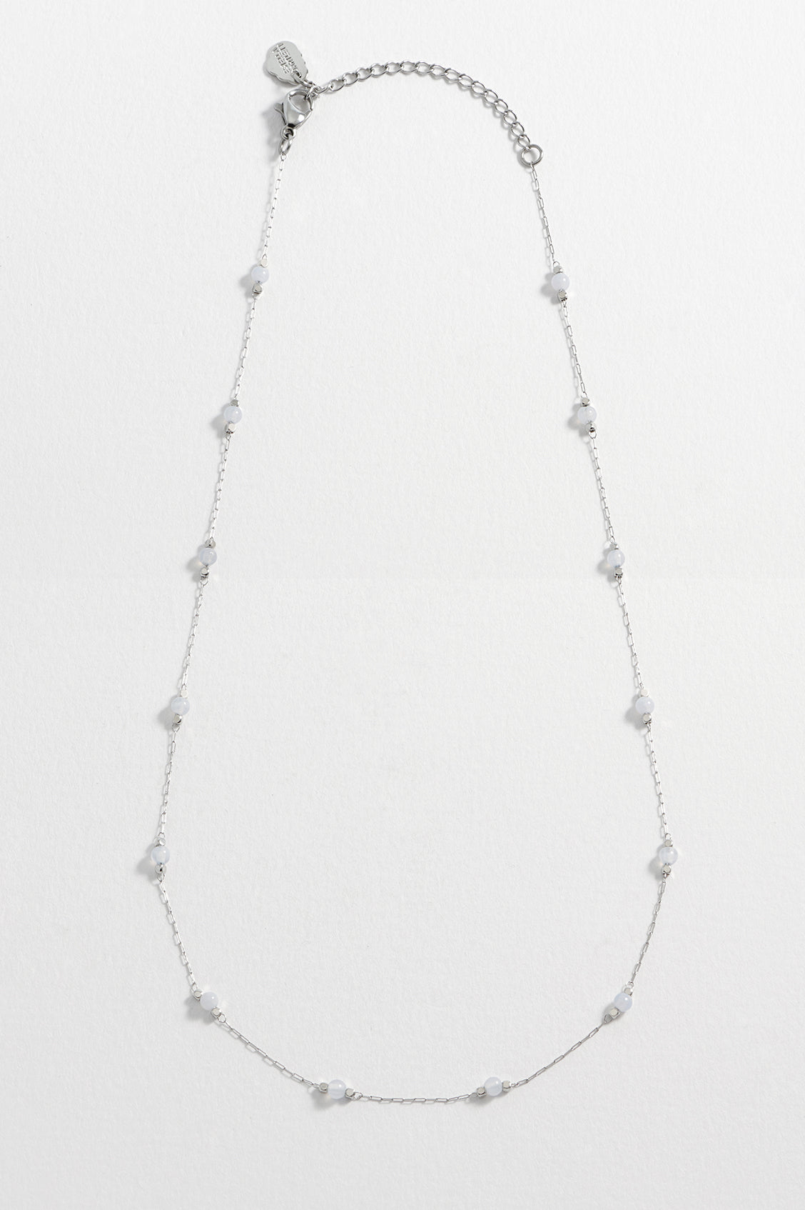 Healing Blue Lace Agate Gemstone Bead Necklace for Women - Natural Stress Relief & Chakra Balancing Jewelry - Perfect for Meditation, Yoga & Spiritual Healing