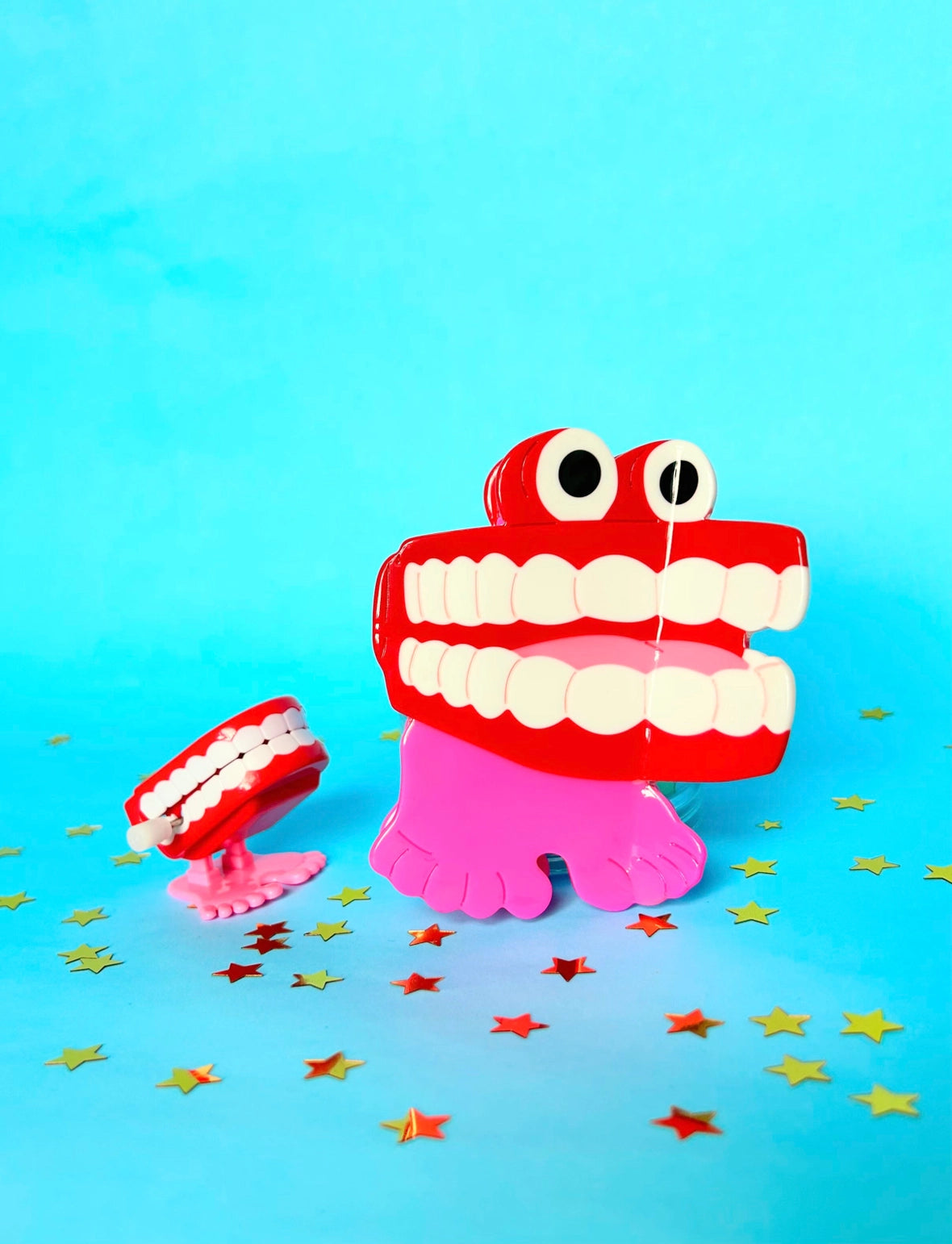 Chattering Teeth Hair Claw Clip - Fun Novelty Hair Accessory for Parties, Halloween Costumes & Gag Gifts