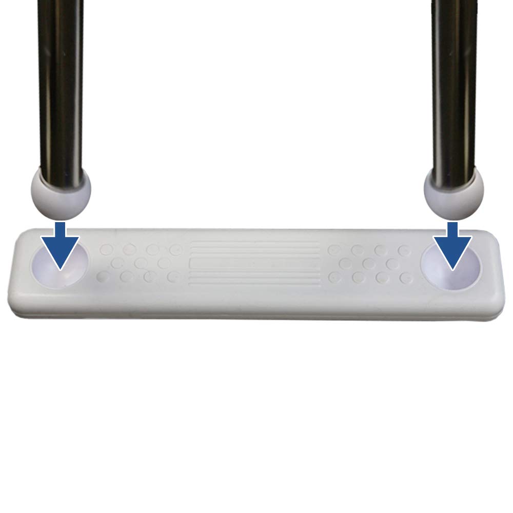 Aqua Select Hi-Rise Reverse Bend Stainless Steel Pool Ladder with Resin Steps | Durable Above Ground Swimming Pool Access Ladder | Perfect for Easy Entry & Exit in Backyard Pools