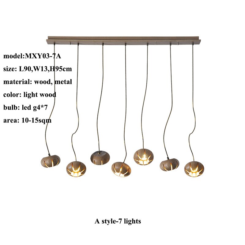 Elegant Wooden LED Chandelier - Modern Rustic Ceiling Light Fixture with Warm White Lighting | Perfect for Dining Room, Bedroom or Cabin Decor