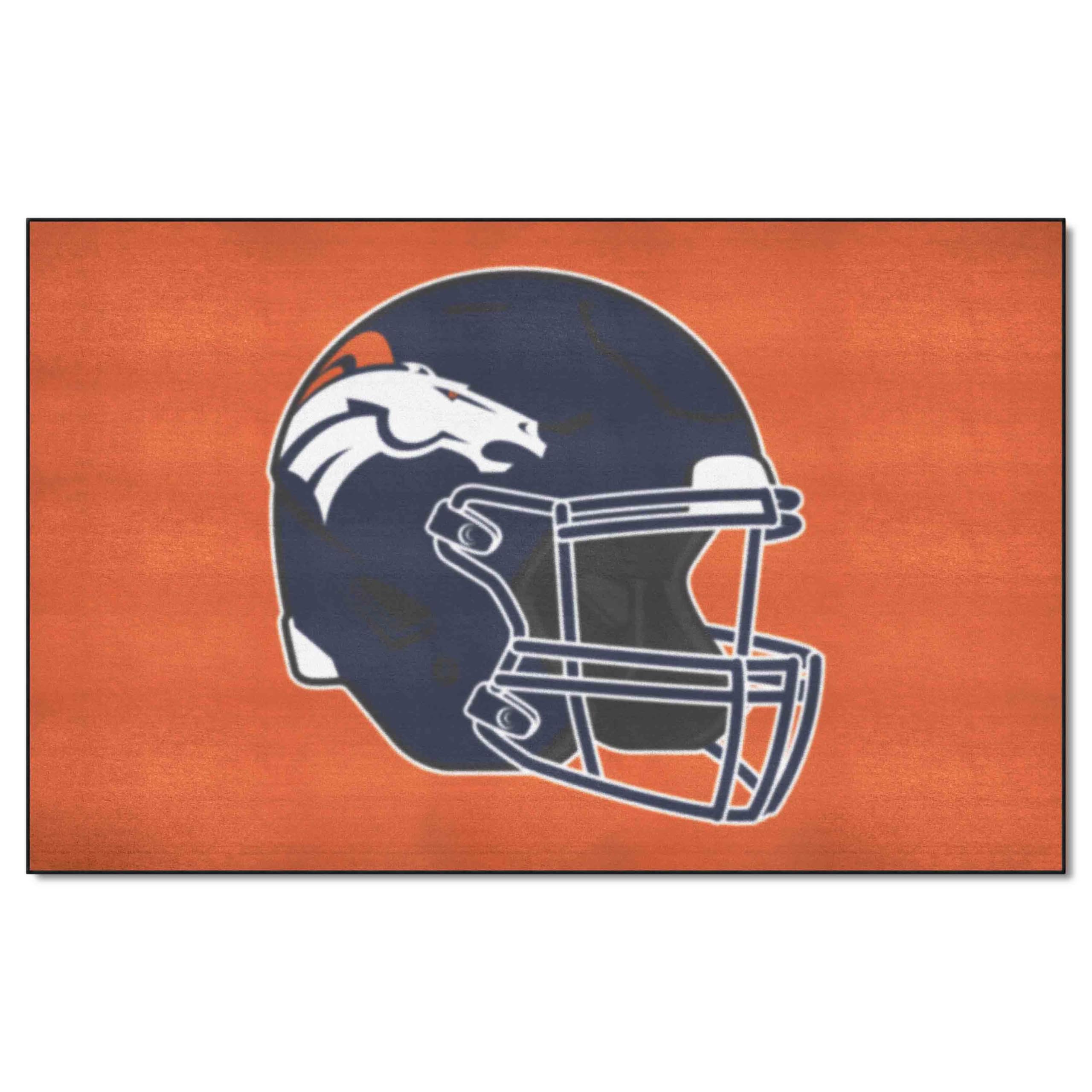 FANMATS 5722 Denver Broncos Ulti-Mat Rug - 5ft x 8ft Sports Fan Area Rug with Broncos Helmet Logo | Perfect for Home Decor, Game Room, Tailgating & Man Cave - Orange NFL Team Rug
