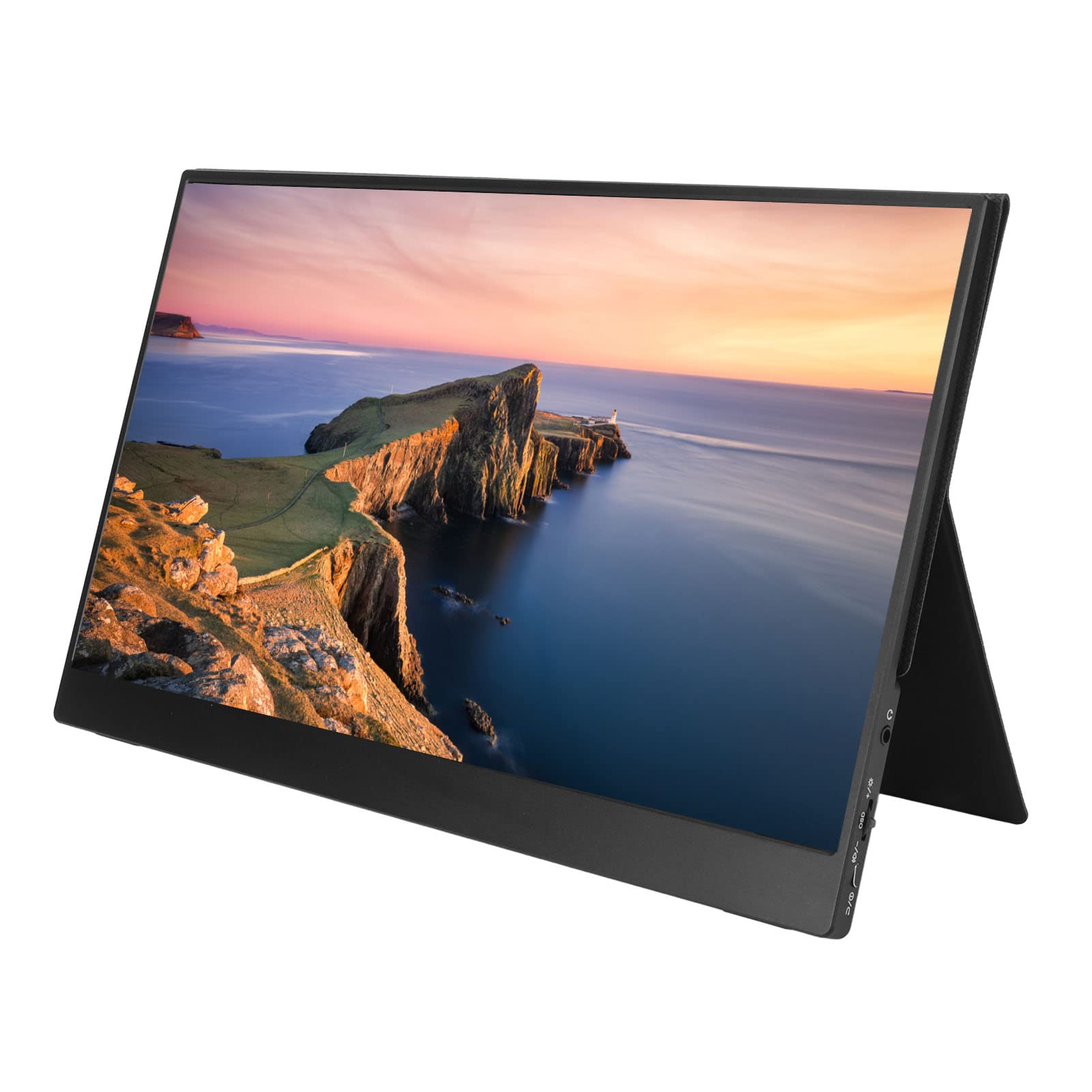 Focket 14-inch Ultra Slim Portable Monitor - FHD 1080P External Display with Built-in Speakers, Second Screen for Laptop, PC, Mac, Phone (US Plug) - Perfect for Work, Gaming & Travel