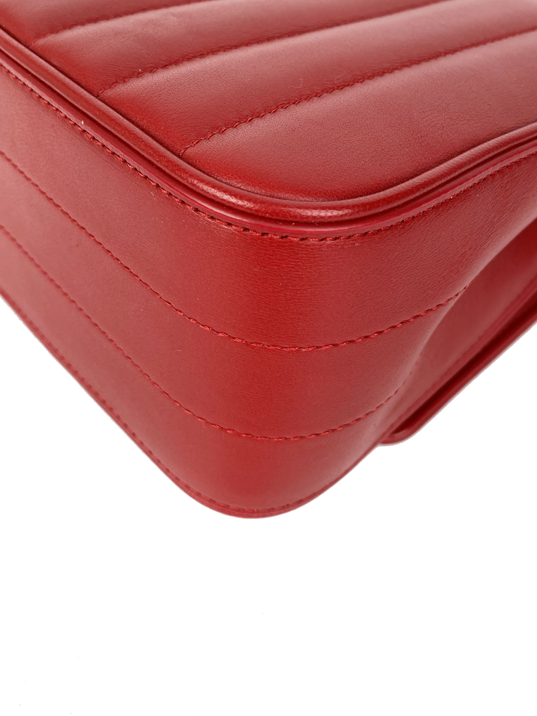 Saint Laurent Small Red Vicky Bag - Luxury Leather Crossbody Purse for Women | Perfect for Date Night, Parties & Everyday Use