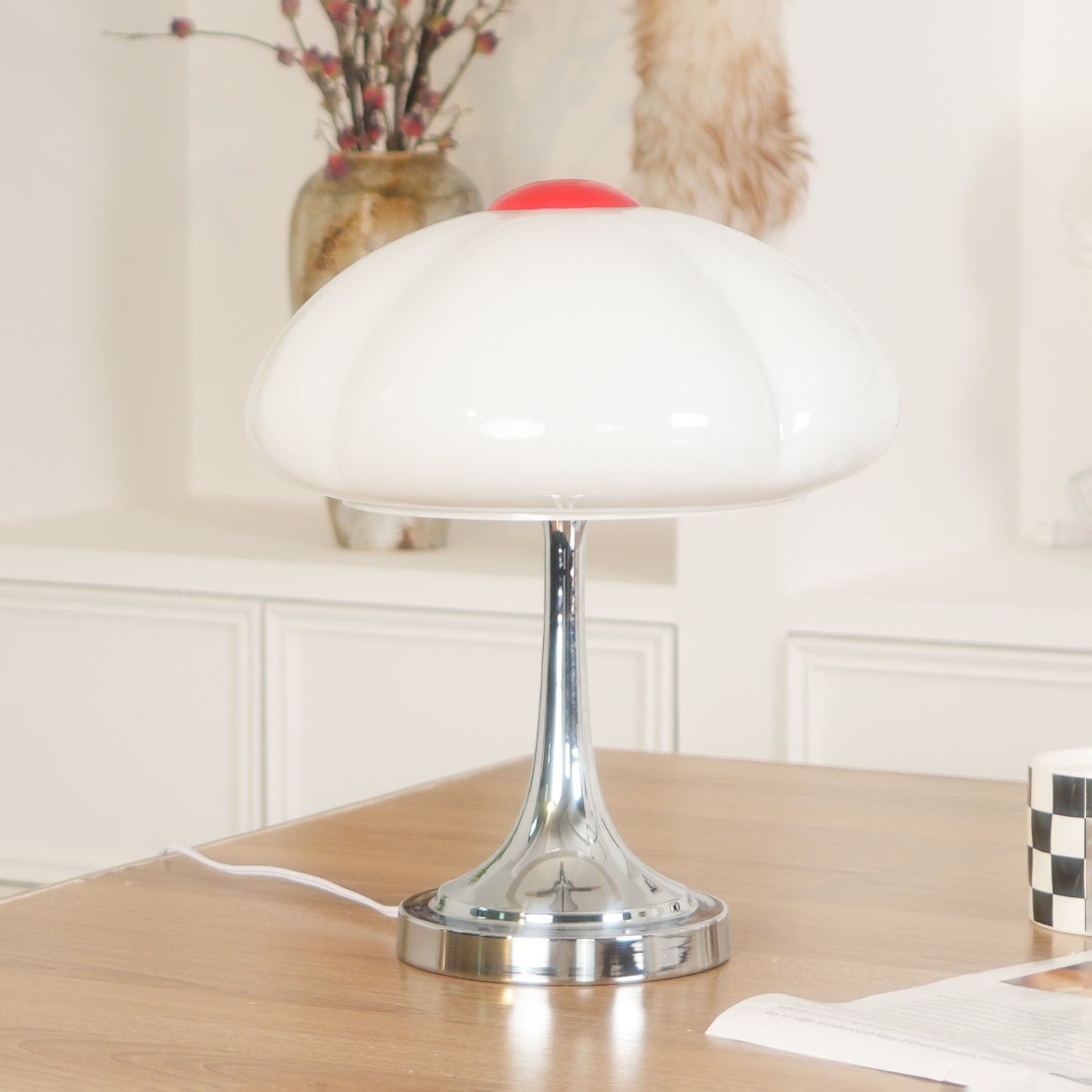 Dario Flower Petal Table Lamp - Modern LED Nightstand Light with Adjustable Brightness, Warm White Light for Bedroom, Living Room, Office Decor & Reading