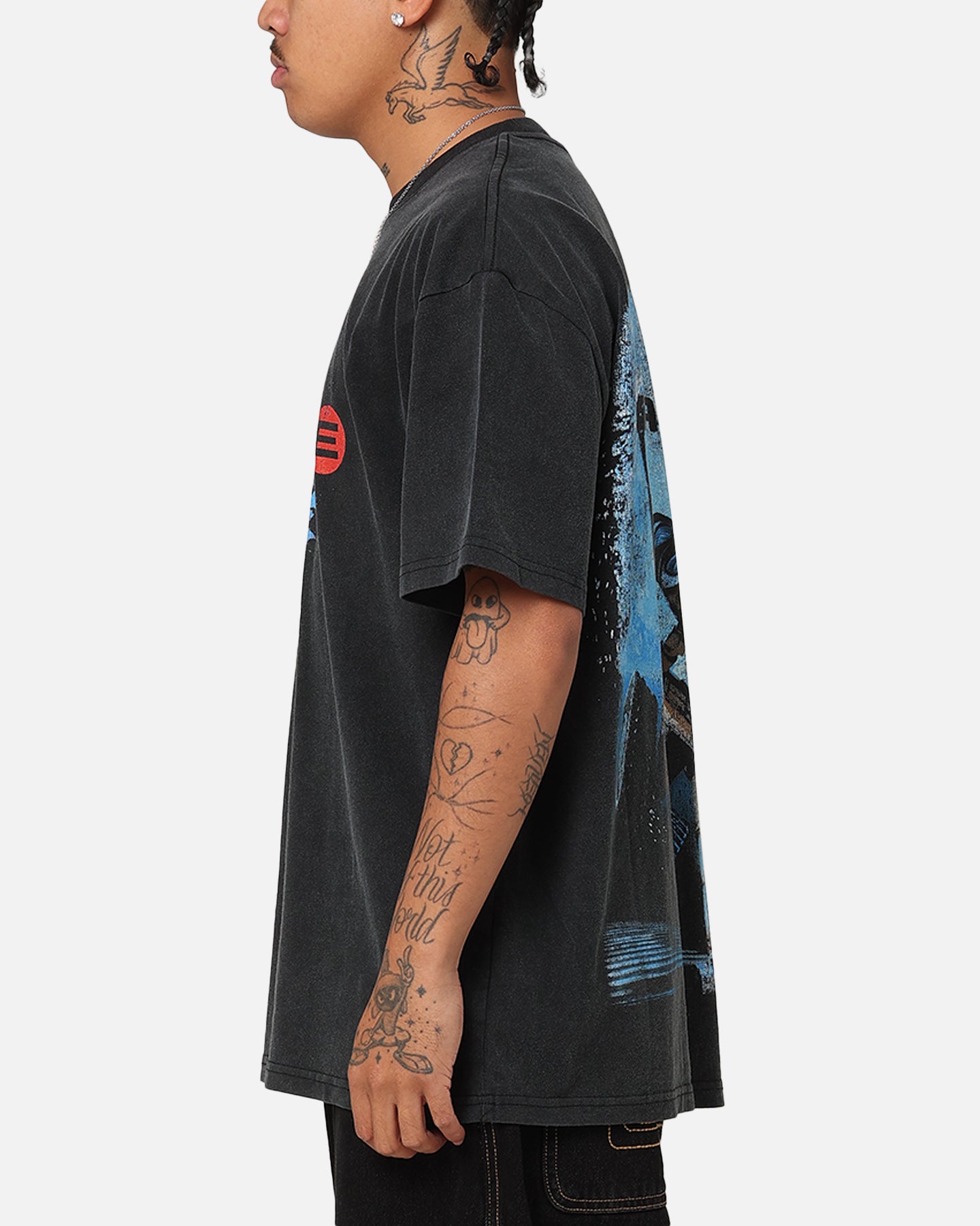 Vintage Black Wall.E Heavy T-Shirt - American Thrift X Pixar Collaboration | Perfect for Cosplay, Movie Nights & Disney Fans