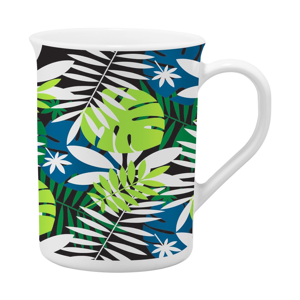 BOROSIL Forest Opalware Tea & Coffee Mug - 350ml Microwave & Dishwasher Safe Ceramic Cup, Bone-Ash Free - Elegant White Crockery for Home, Office & Gifting | Perfect for Morning Coffee, Afternoon Tea & Daily Use