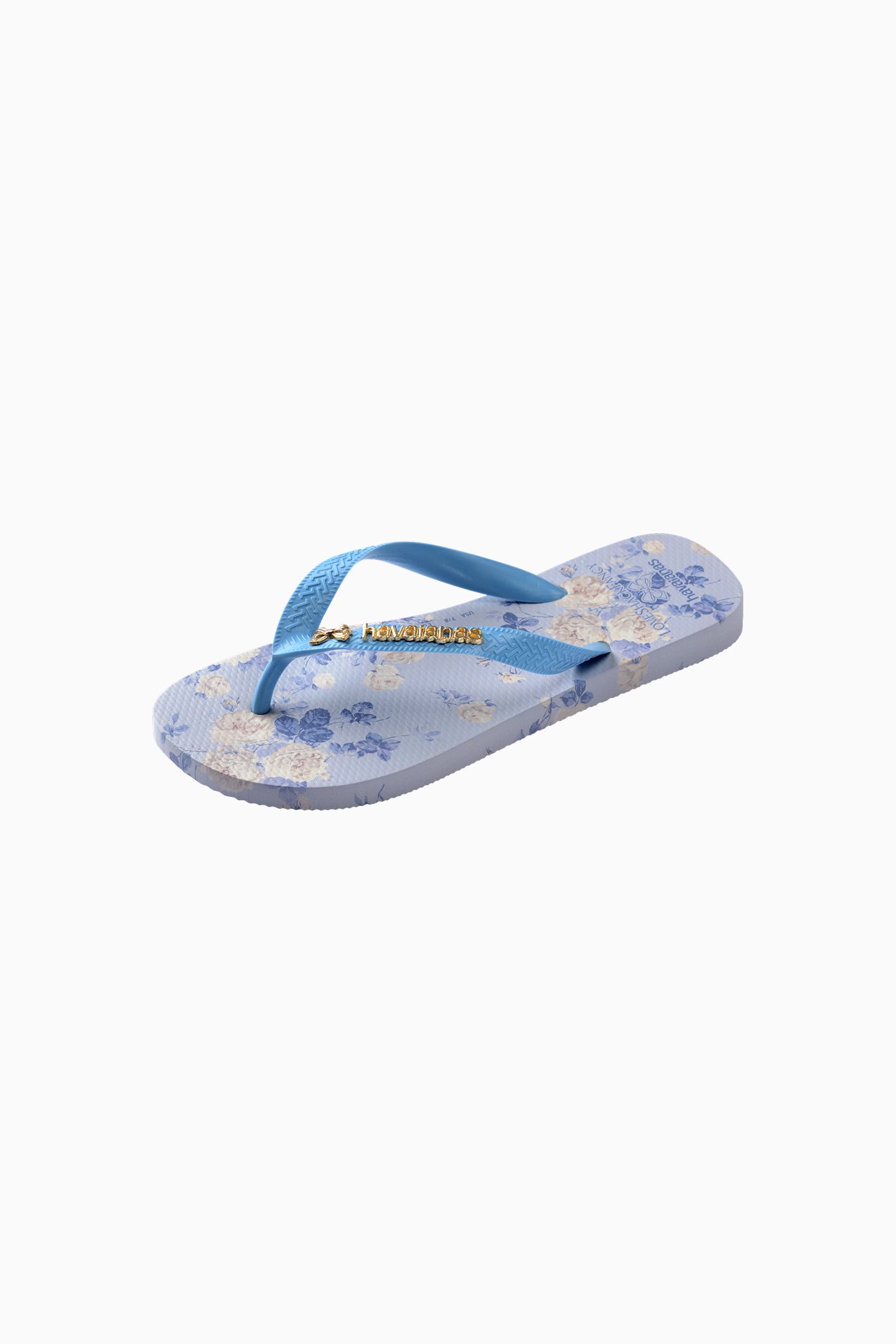 LoveShackFancy x Havaianas Girls Whisper Blue Flip Flops - Comfortable Beach Sandals for Summer, Poolside, Vacation & Casual Outfits