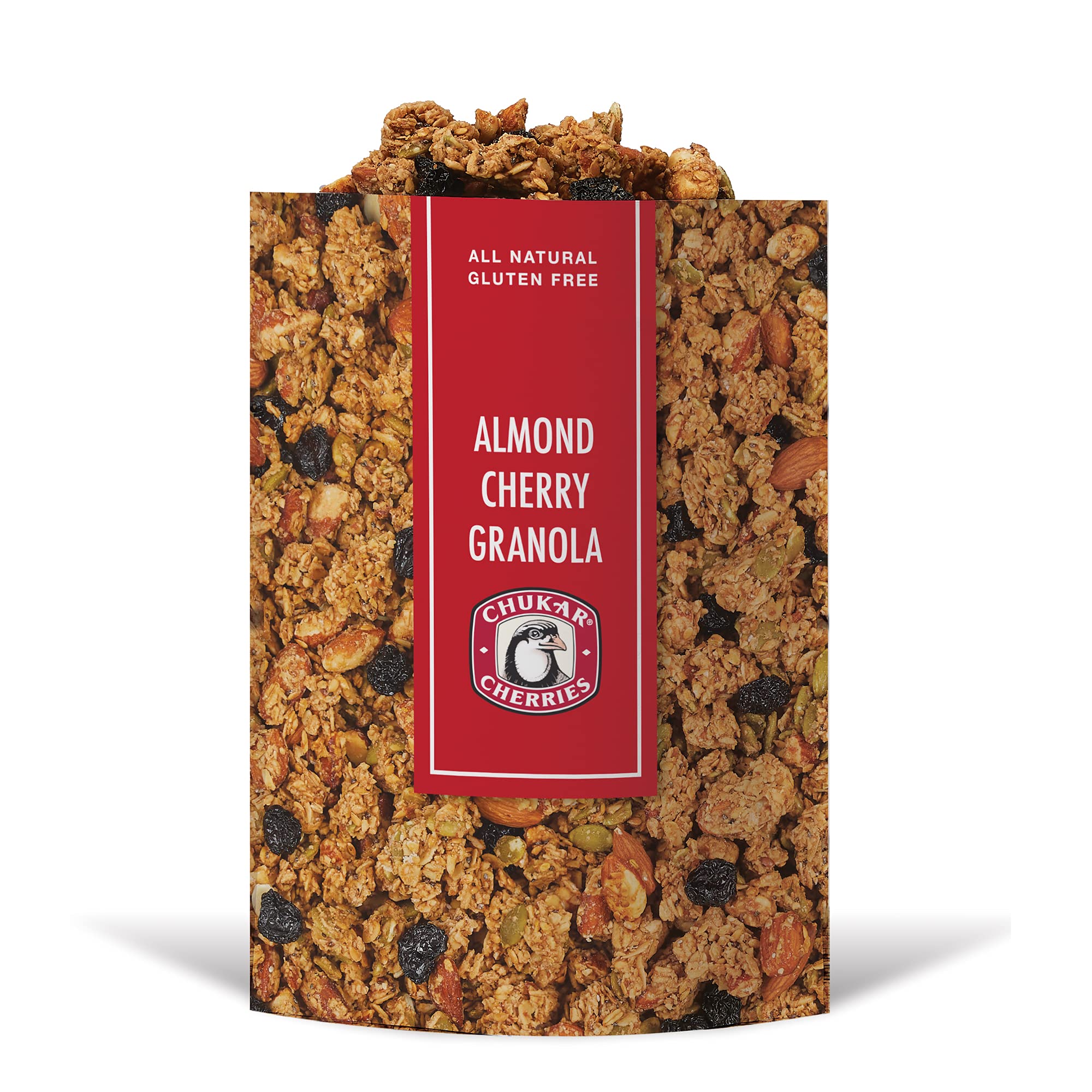 Healthy Almond & Dried Cherry Granola - Low Sugar, Gluten-Free Breakfast Cereal with Flax Seeds | High Protein Snack for Weight Loss & Energy Boost | Perfect for Yogurt Topping, Office Snacks & Hiking Fuel