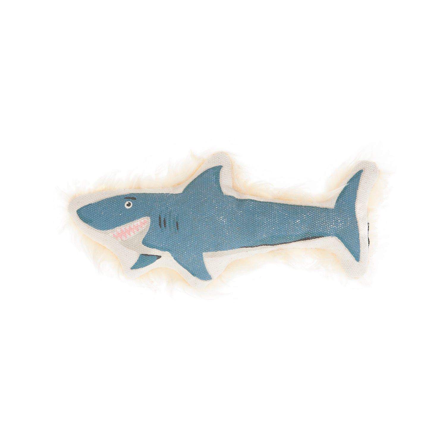 Happy Shark Plush Dog Toy - Durable Chew-Proof Stuffed Animal for Aggressive Chewers - Perfect for Playtime, Training & Cuddling (Blue)