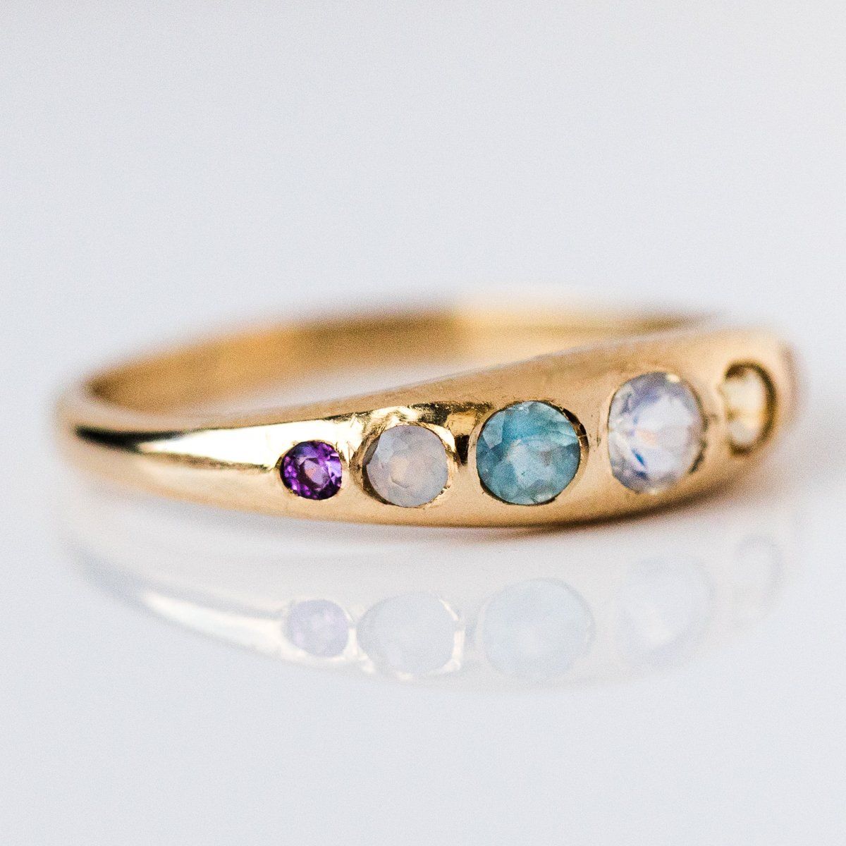Artist Ring in 14K Yellow Gold - Handmade Dainty Jewelry for Women, Perfect Gift for Artists, Musicians & Creative Souls