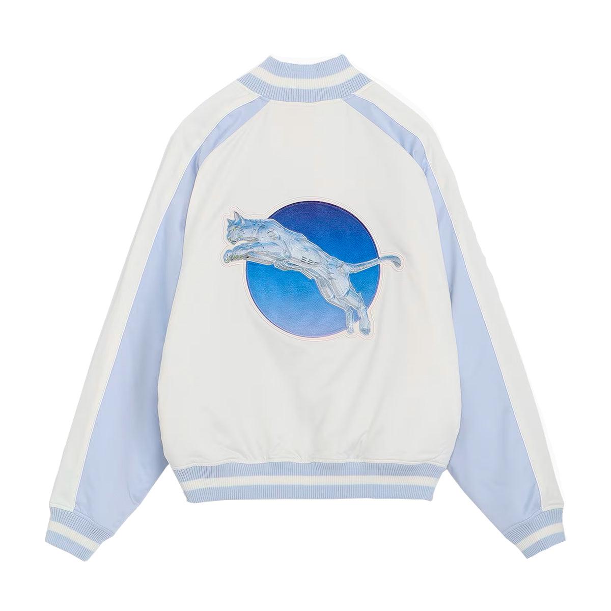 Sorayama Sukajan Jacket 'Warm White' - Japanese Streetwear Bomber Jacket for Men & Women | Perfect for Street Fashion, Cosplay & Urban Outfits