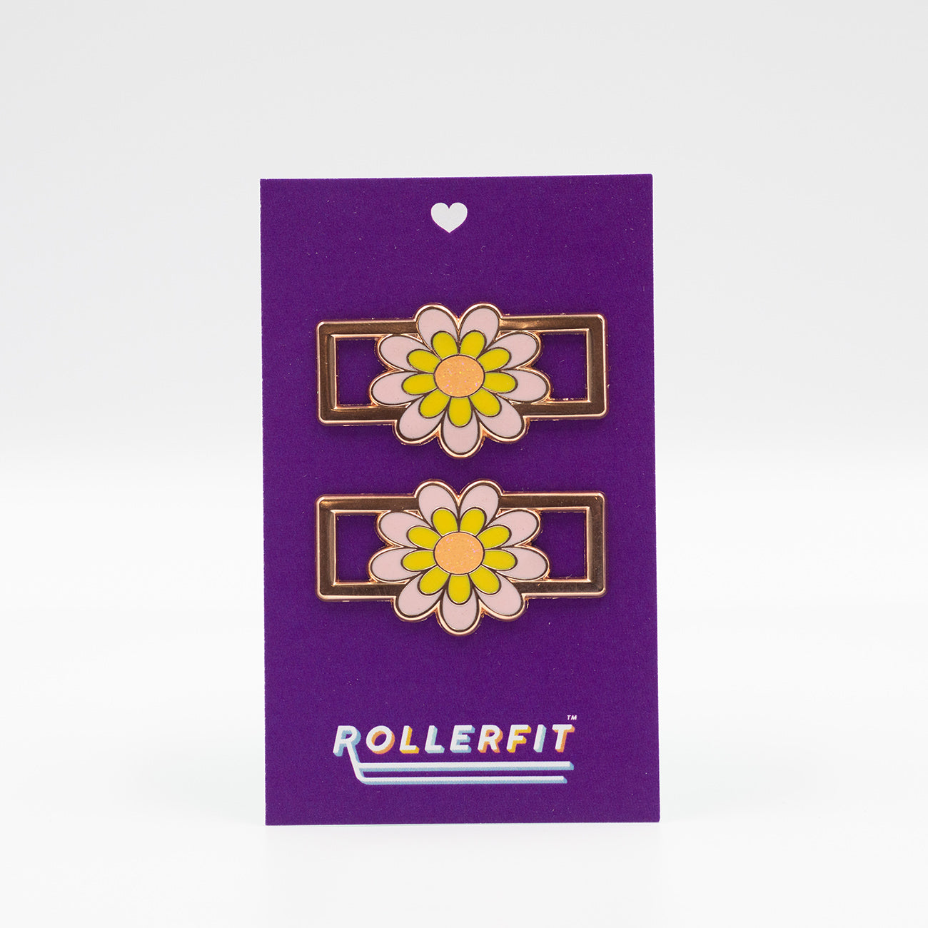 RollerFit No-Tie Lace Locks for Roller Skates - Sunset Flower Design | Secure Shoelace Fasteners for Roller Derby, Skate Parks & Outdoor Skating