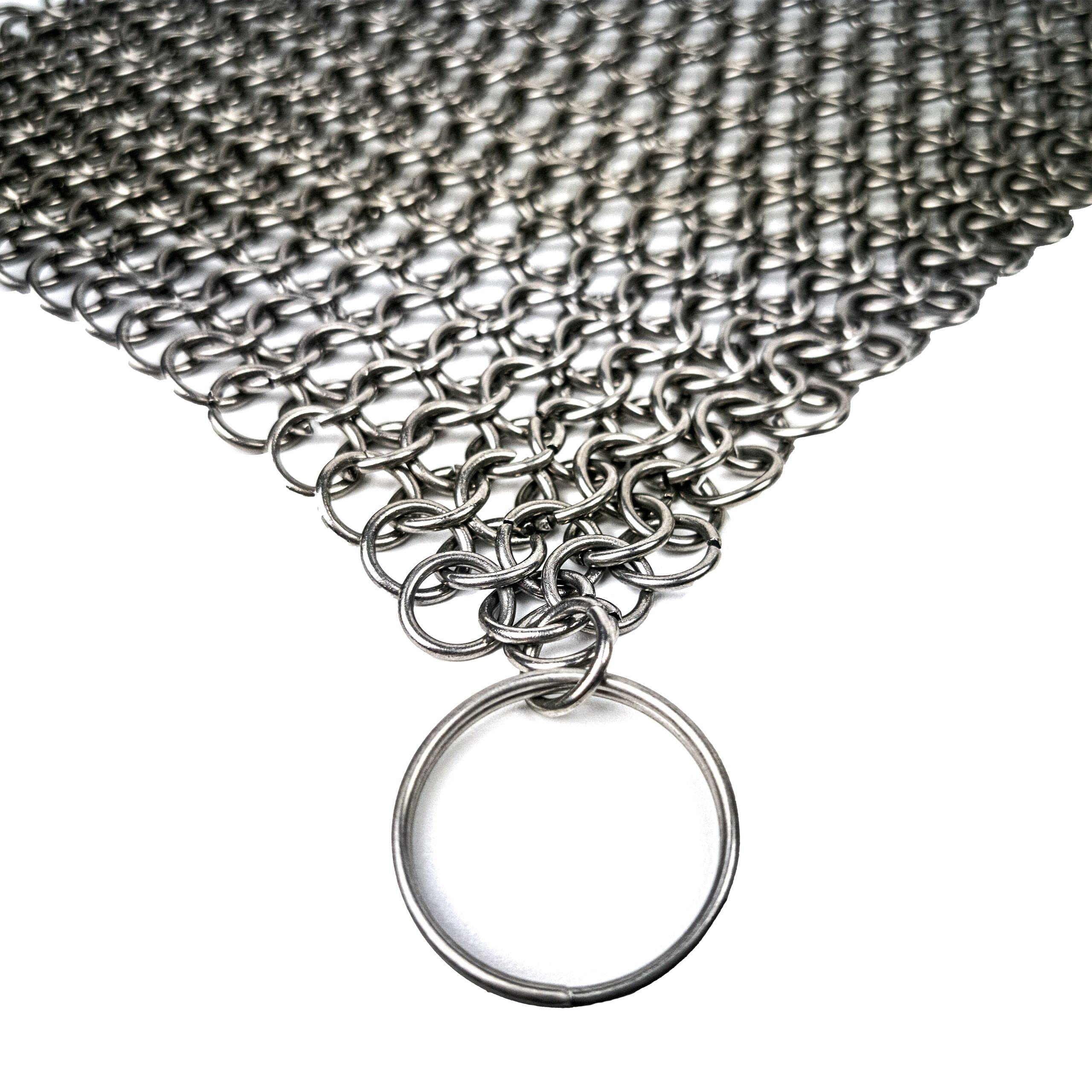 Premium 316L Stainless Steel Chainmail Scrubber Cleaner 7.8