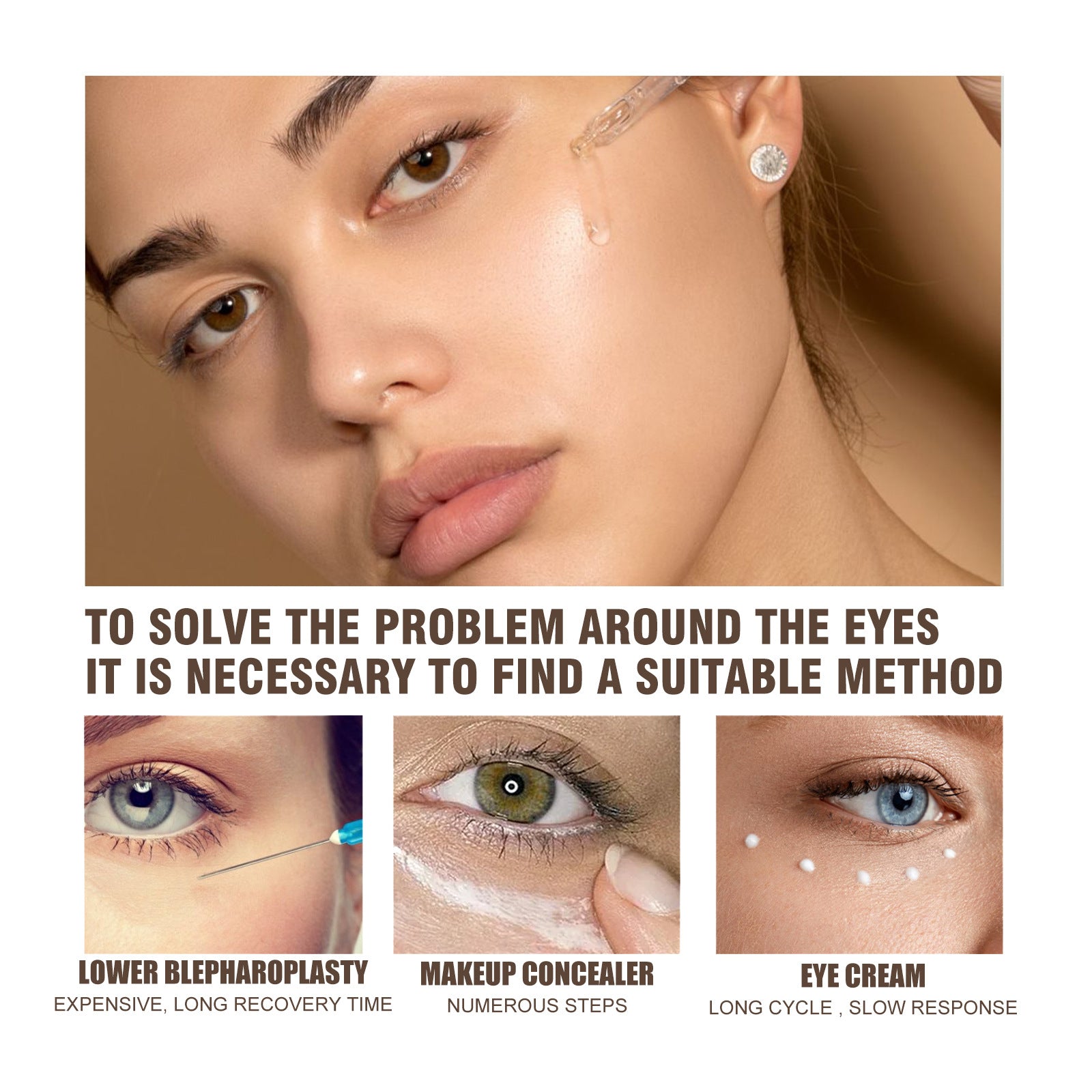 Hydrating Eye Cream for Dark Circles & Wrinkles - Anti-Aging Under Eye Treatment for Puffiness & Fine Lines - Perfect for Night & Day Skincare Routine