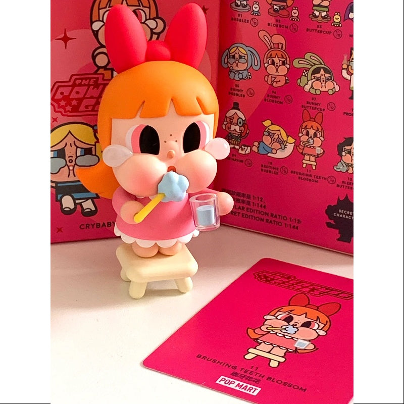 Powerpuff Girls Crybaby Brushing Teeth Toy - Blossom Character for Kids Dental Care & Playtime Fun | Perfect for Bath Time, Bedtime Routine & Pretend Play