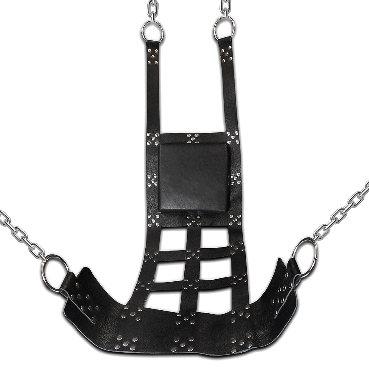 Premium Heavy Duty Leather Bondage Hammock with Adjustable Stirrups & Support Rope - Adult Sex Swing for Couples, BDSM, Spice Up Bedroom (Swing-01) | Perfect for Master/Slave Play, Tantric Yoga & Sensory Deprivation Experiences