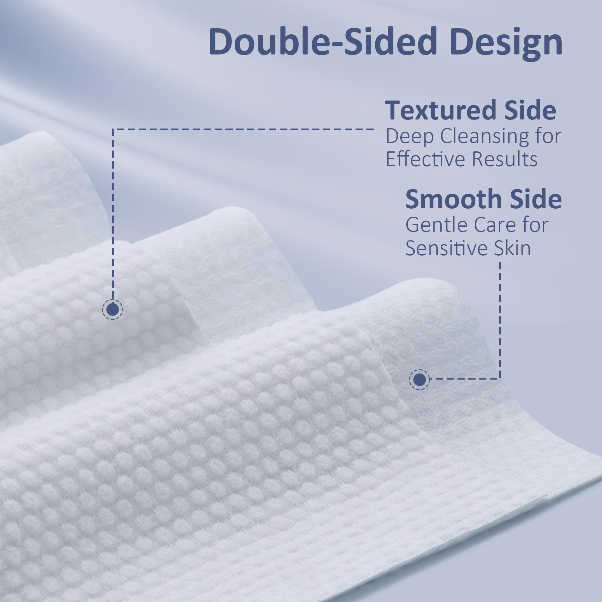 Ourmed Life Disposable Biodegradable Face Towels - 100 Count Dot Texture Facial Wipes for Sensitive Skin, Makeup Remover & Skincare | Lint-Free, Hypoallergenic Dry Wipes for Women | Perfect for Travel, Gym & Daily Beauty Routine