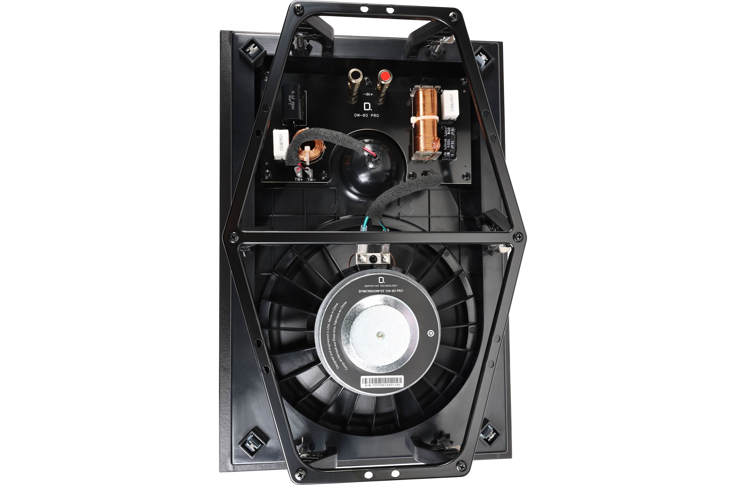 Definitive Technology Dymension DW 80 PRO 8-Inch In-Wall Speaker - High Performance Home Theater & Surround Sound System for Living Room, Bedroom, or Office (Single Speaker)