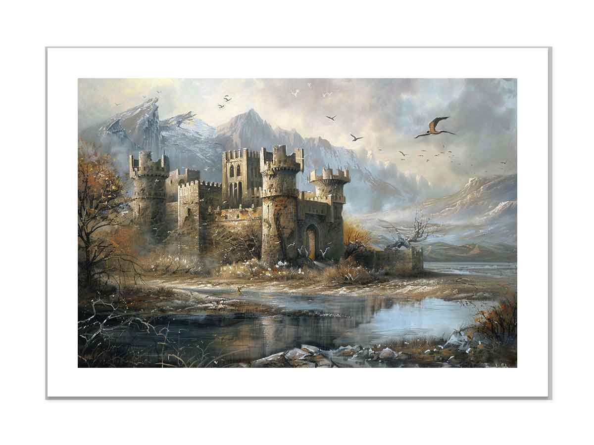 Castle Paintings for Wall Decor - Medieval & Renaissance Art Prints for Home, Office & Gift - Perfect for Living Room, Bedroom & Study